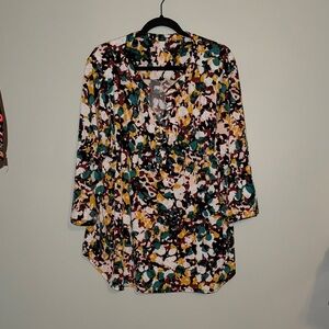 Croft & Barrow Colorful Patterned Blouse